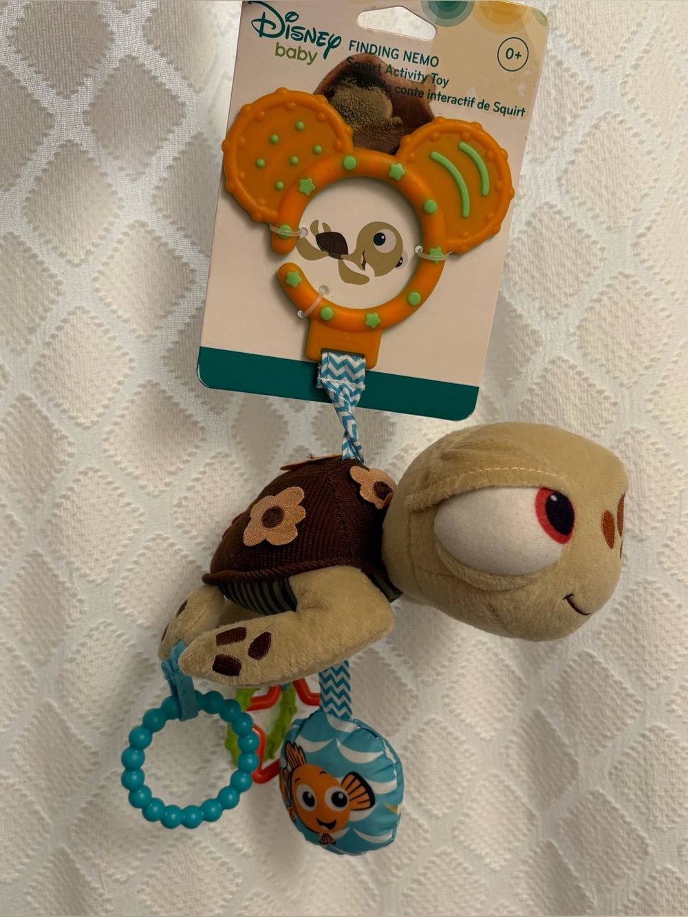Brand New Disney Baby Finding Nemo Squirt the Turtle Plush Clip-On Toy
